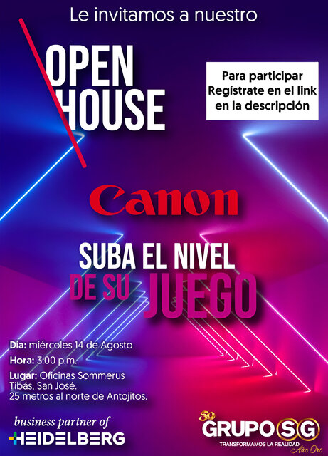 Participa en nuestro Open House Canon ingresando al chat: https://wa.me/message/NJJKBOODX7YJI1